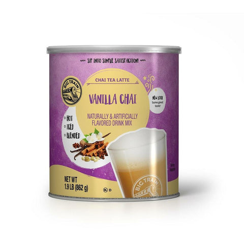 Big Train Vanilla Chai Latte Mix - 1.9lb Can - Main Street Roasters