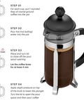 Bodum Java French Press | Black 8 Cup - Instructions - Main Street Roasters
