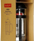 Bodum Java French Press | Black 8 Cup  - Packaging - Main Street Roasters