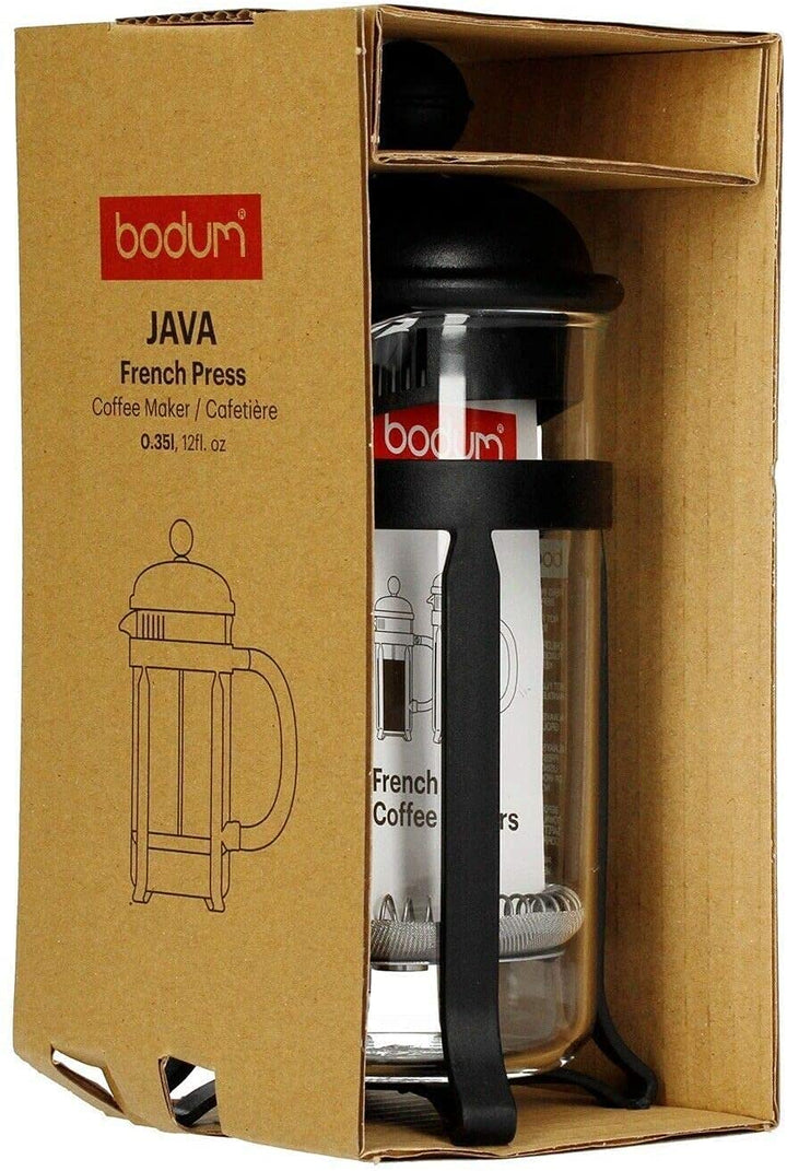 Bodum Java French Press | Black 8 Cup  - Packaging - Main Street Roasters