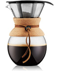 Bodum Pour Over Coffee Maker | Permanent Filter | Cork Band | 34 Ounce 
