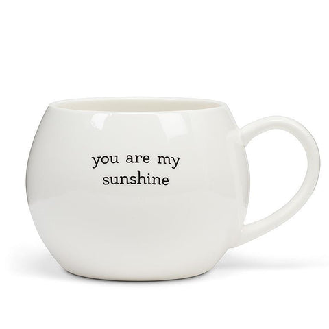 Charming White Stoneware Mug - You Are My Sunshine - Main Street Roasters