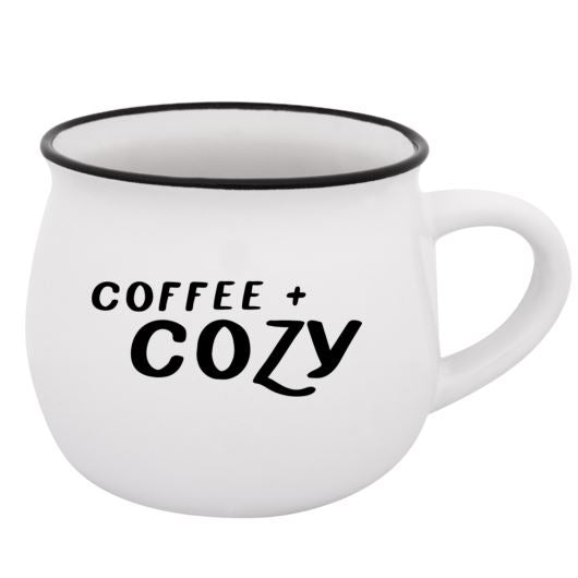 Coffee + Cozy Mug | Black and White - Main Street Roasters 