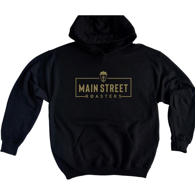 Heavy Blend Black Main Street Roaster Hoodie Sweatshirt Main Street Roasters 
