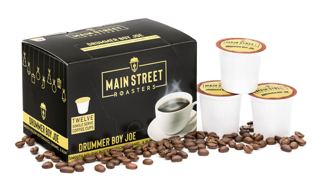Drummer Boy Joe K-Cup Compatible Coffee Coffee Main Street Roasters 