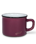 Enamel Cappuccino Stoneware Mug - Plum - Main Street Roasters
