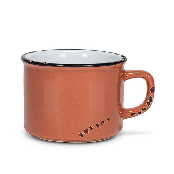 Enamel Cappuccino Stoneware Mug - Terra Cotta - Main Street Roasters