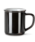 Enamel Look Stoneware Mug - Black - Main Street Roasters