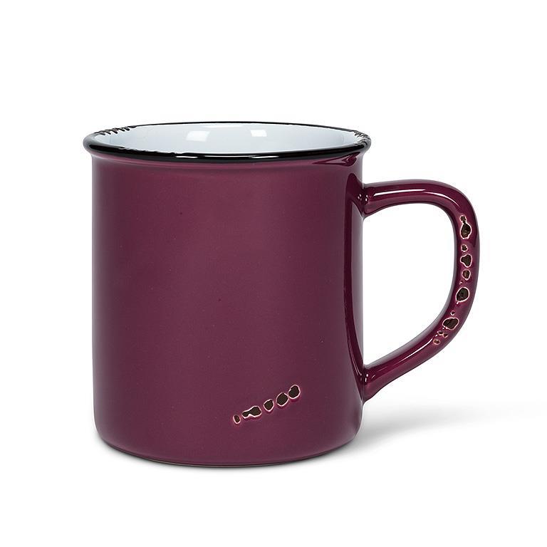 Enamel Look Stoneware Mug - Plum - Main Street Roasters