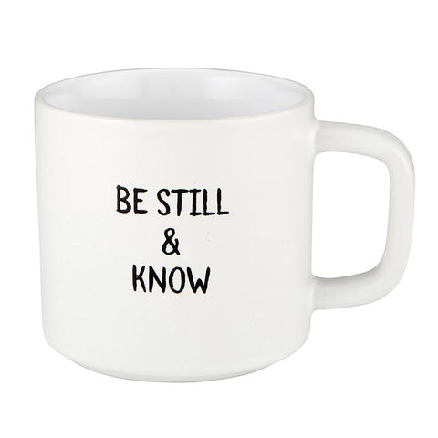 Encouragement Stoneware Mug - Be Still & Know - Main Street Roasters