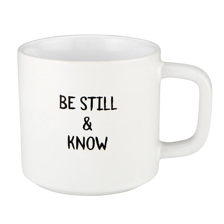 Encouragement Stoneware Mug - Be Still & Know - Main Street Roasters