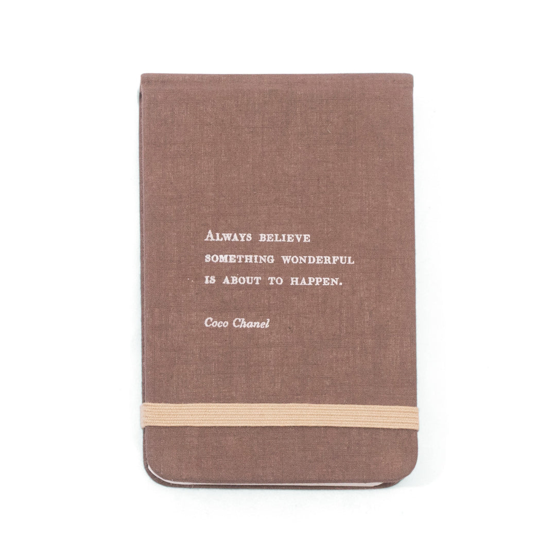 Fabric Notebooks - Always Believe -  Main Street Roasters