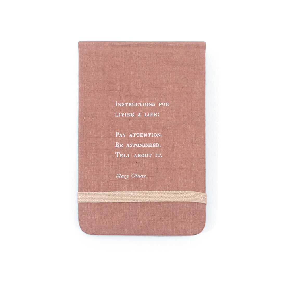 Fabric Notebooks - Instructions For Living - Main Street Roasters