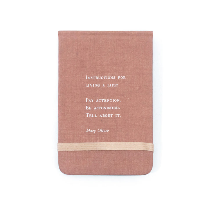 Fabric Notebooks - Instructions For Living - Main Street Roasters