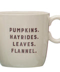 Fall Stoneware Collection Mug - Pumpkins Hayrides Leaves Flannel - Main Street Roasters
