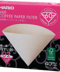 Hario V60 Coffee Filters | Bleached and Natural - Bodum 02 Size Natural 40 Count VCF-02-40M 