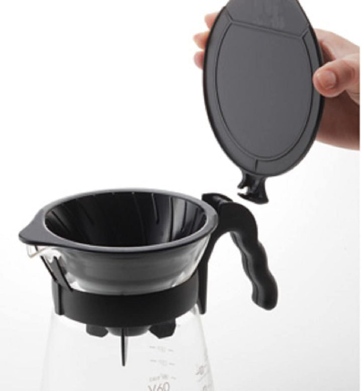 Hario V60 Drip-In Coffee Brewer, 700ml, Clear - Lid & Brew basket - Main Street Roasters