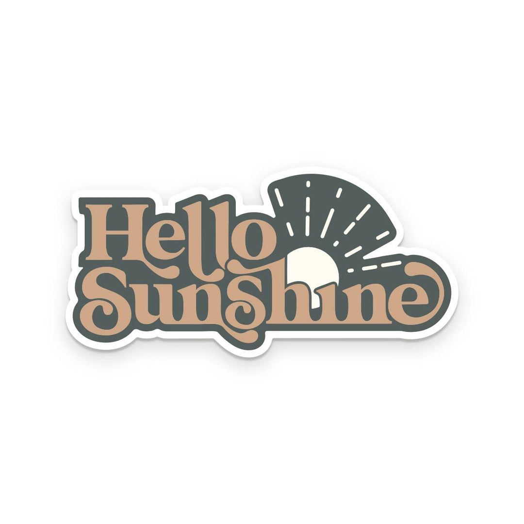 Hello Sunshine Sticker | Ruff House Print Shop - Main Street Roasters