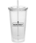 MSR 20 Ounce Clear Acrylic Tumbler - Main Street Roasters 