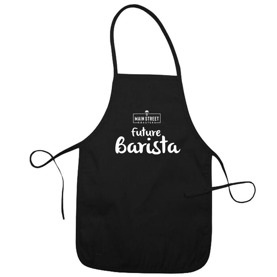 Kids Mini Future Barista Apron - Black - Main Street Roasters 