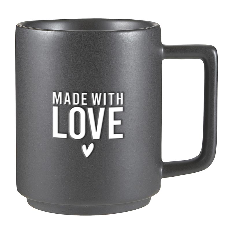 Made with Love Matte Mug - Black - Main Street Roasters