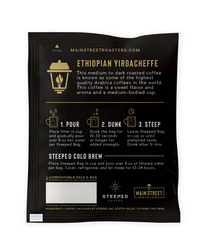 Ethiopian Yirgacheffe X Steeped Single Serve Coffees Coffee Steeped Coffee 