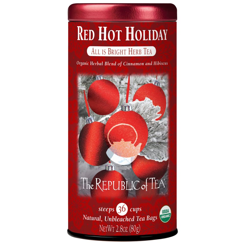 Organic Red Hot Holiday Hibiscus Tea | Republic of Tea - Main Street Roasters