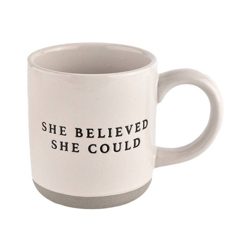 She Believed She Could Stoneware Coffee Mug - Sweet Water Decor 