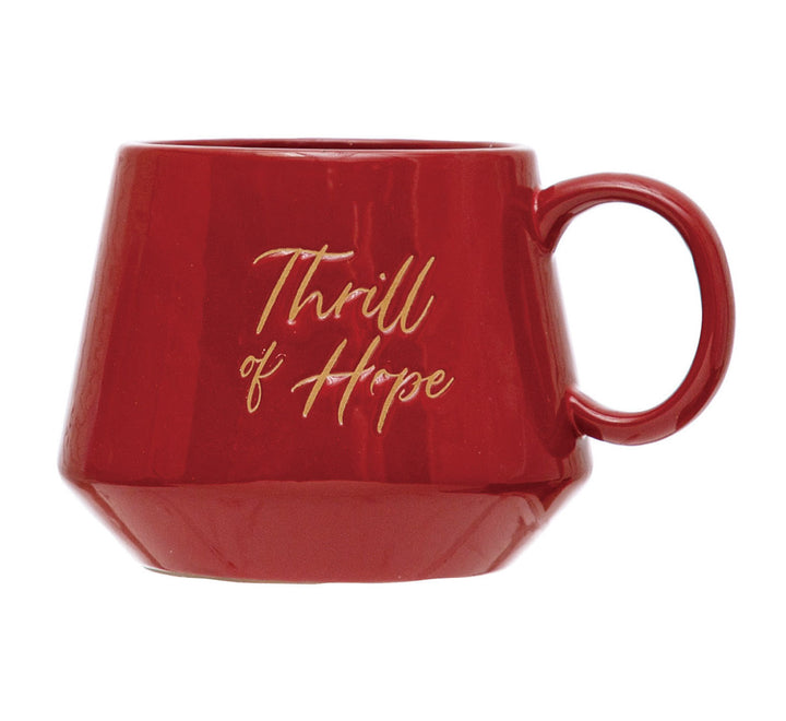 Thrill of Hope Stoneware Mugs - Red  - Main Street Roasters