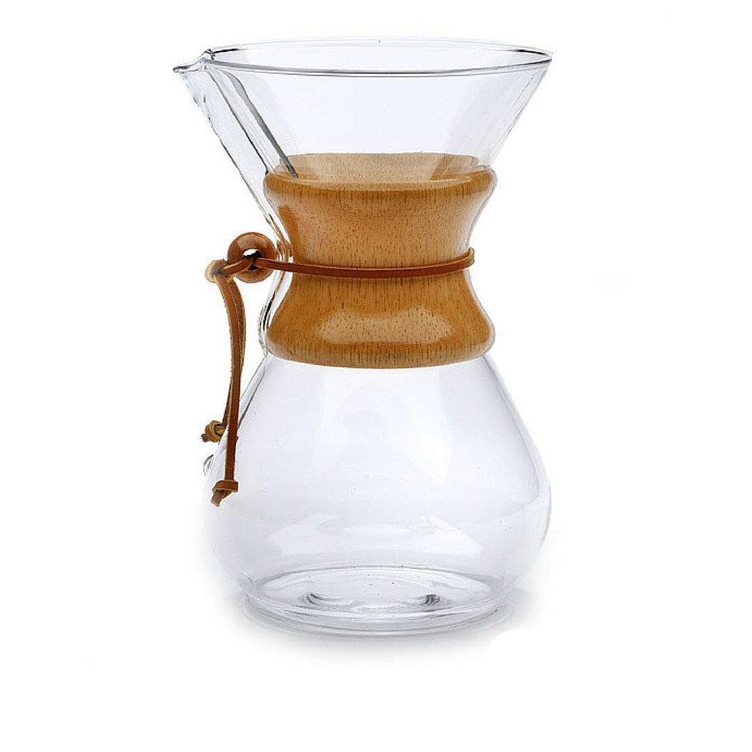 Chemex Glass Pour-over Coffee Maker | 6 Cup or 8 Cup Bodum 6 Cup 