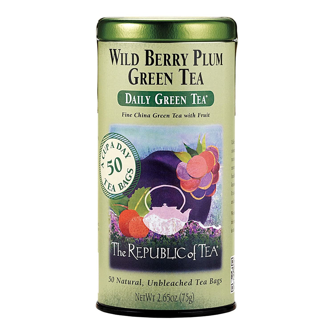 Wild Berry Plum Green Tea - Wild Berry Plum Green Tea | Republic of Tea - Main Street Roasters