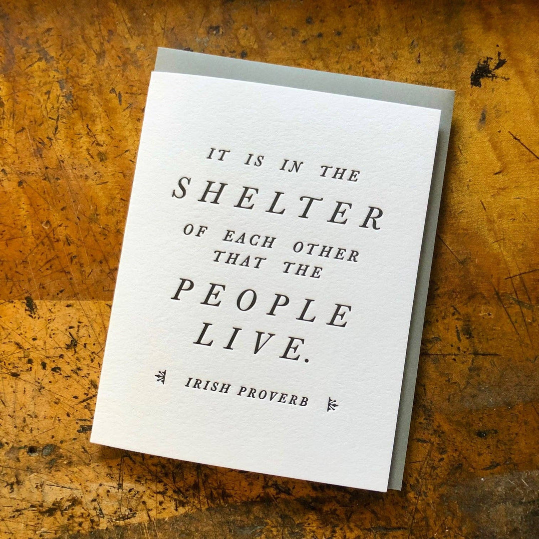 Shelter, Irish Proverb Greeting Card