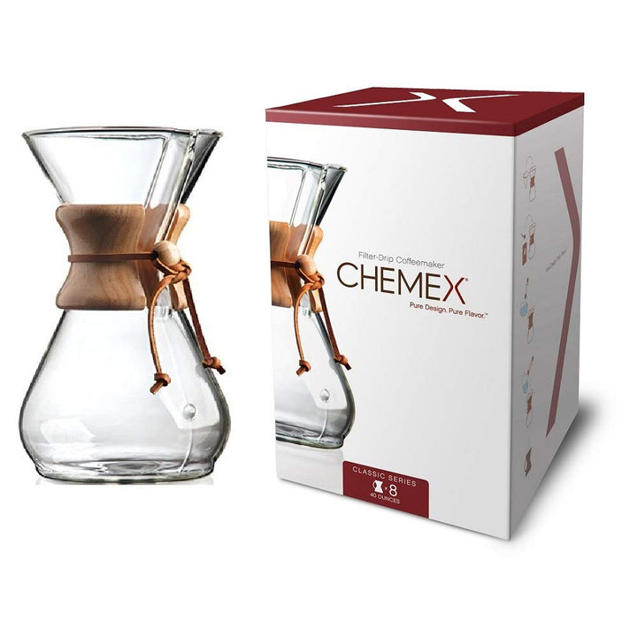 Chemex Glass Pour-over Coffee Maker | 6 Cup or 8 Cup Bodum 