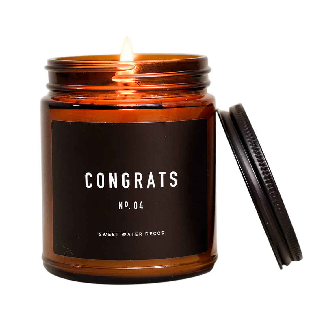 Sweet Water Decor - Congrats Soy Candle | Amber Jar Candle - Main Street Roasters