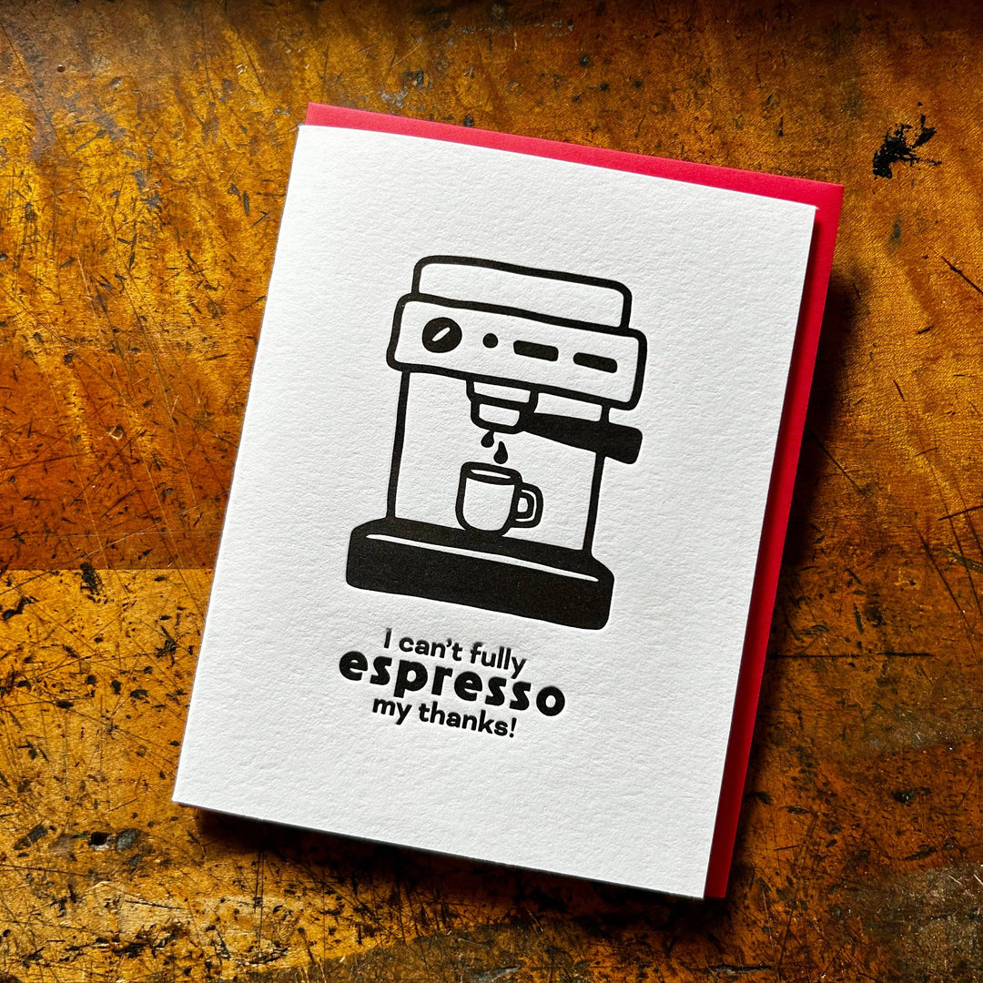 Espresso Thanks Greeting Card