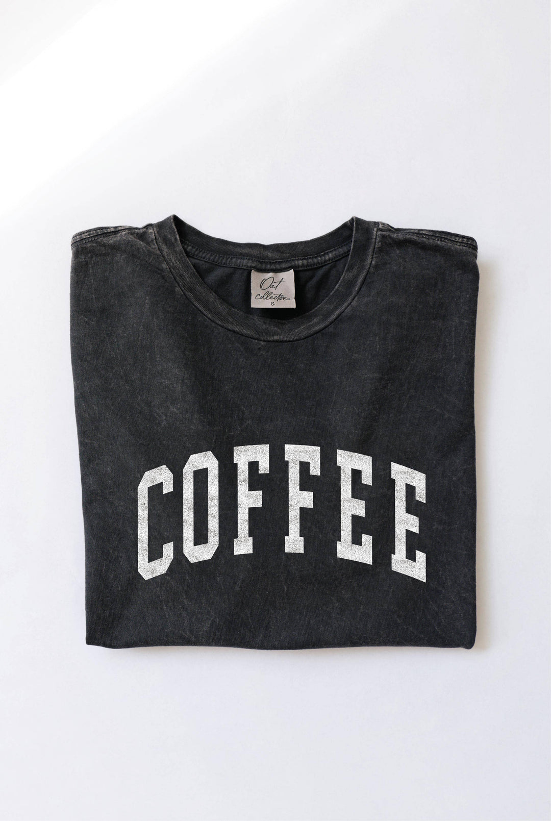 Mineral Black- Coffee Washed Graphic Top T-shirt