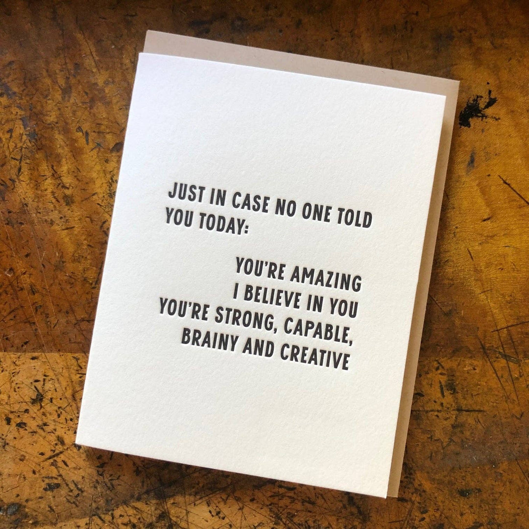 Just In Case Greeting Card