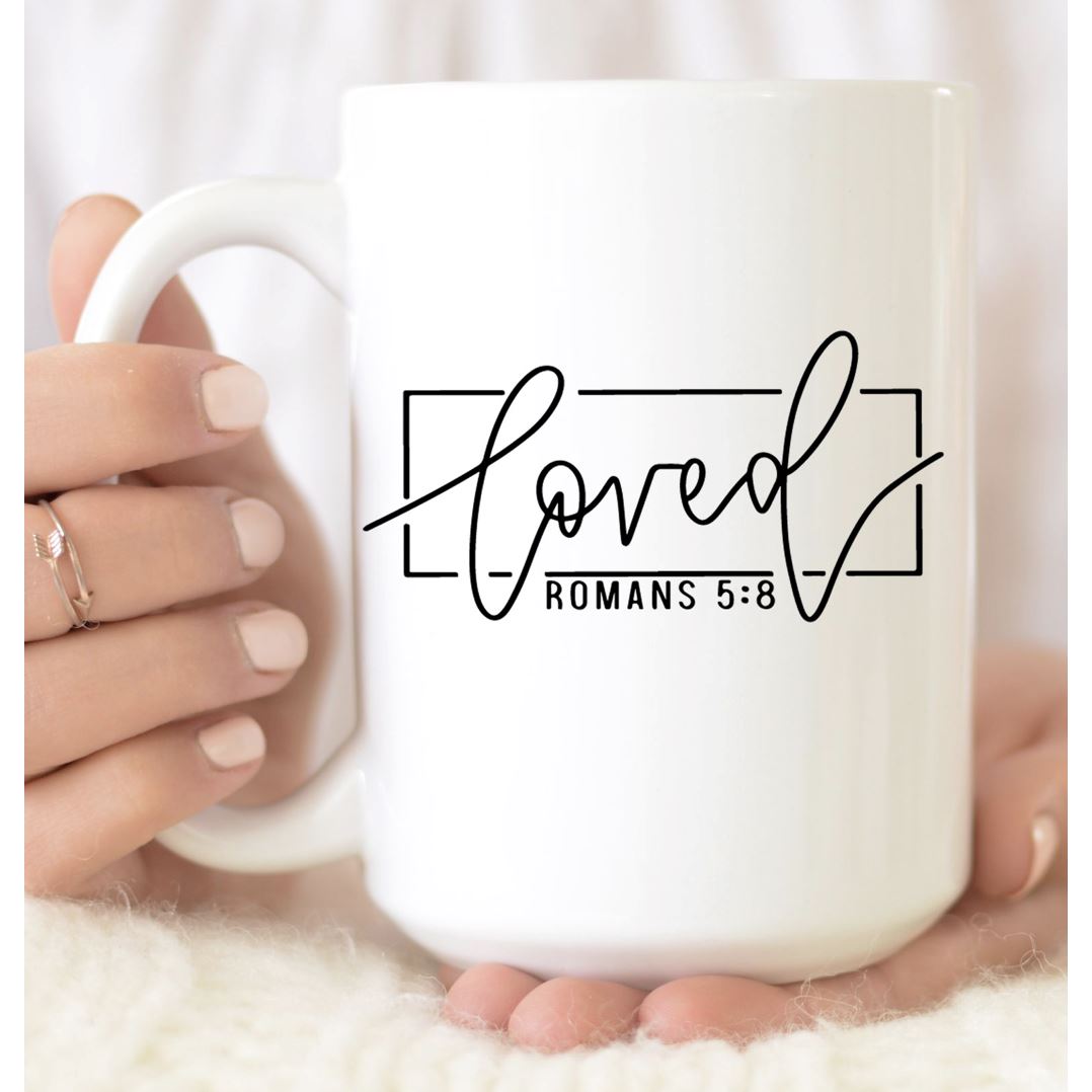 Inspirational Mug | Loved Romans 5:8 Tundra 