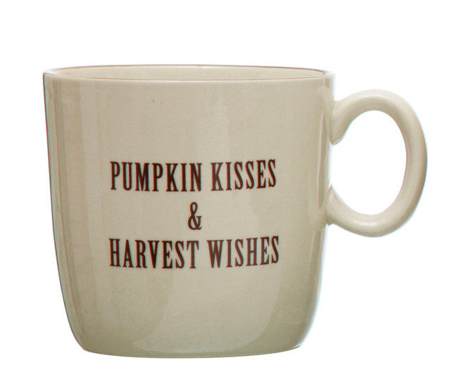 Extra Large Coffee Mug Pumpkin Kisses & Harvest Wishes. 24 Ounces. New.