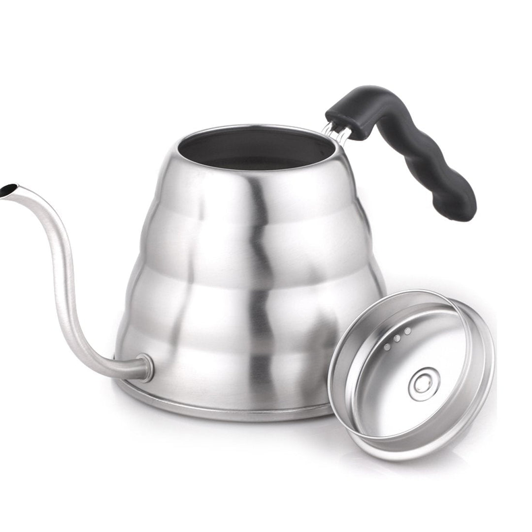 Hario V60 Buono Drip Kettle Stovetop Gooseneck Coffee Kettle 1.2L,  Stainless Steel, Silver